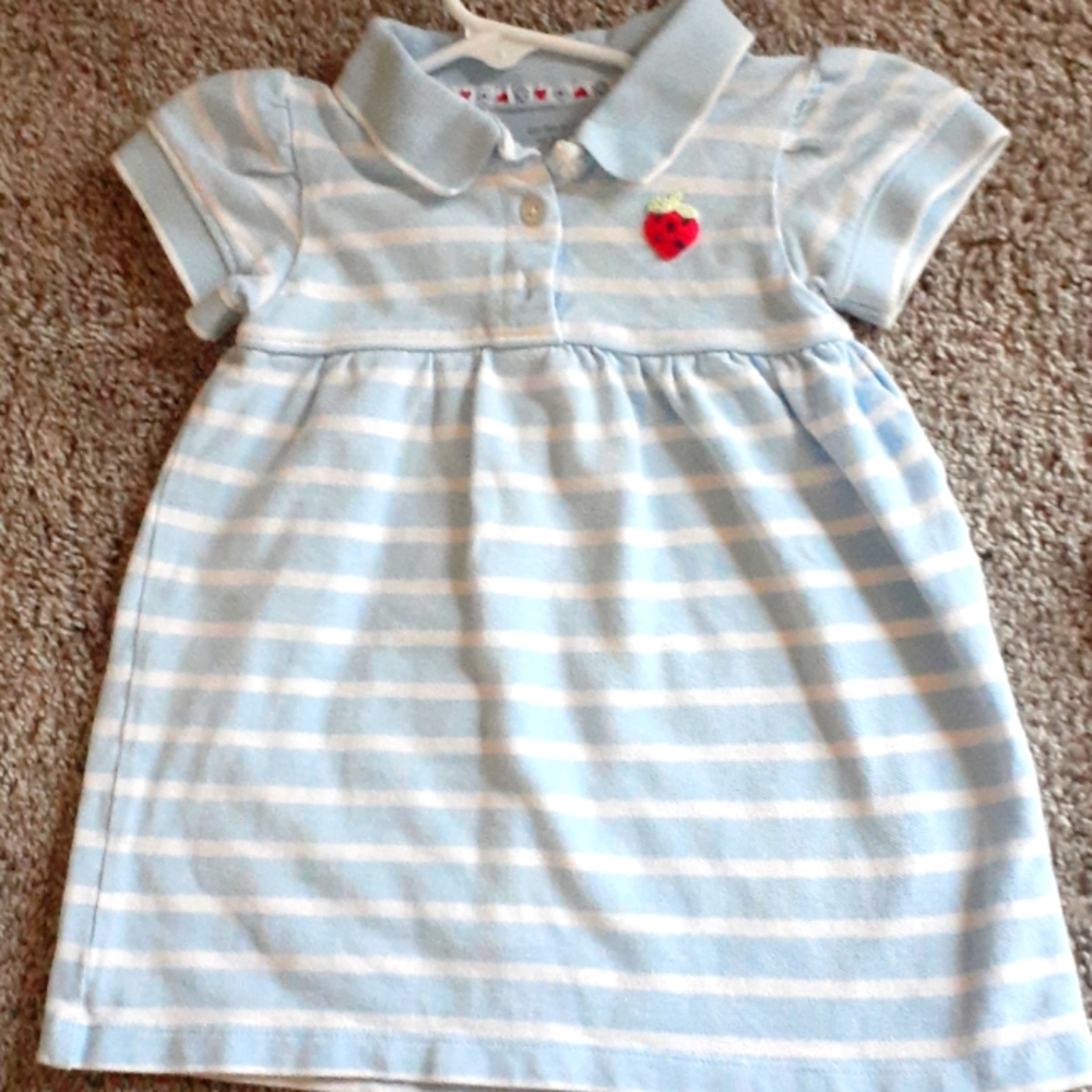 Collared dress with strawberry size 24 months